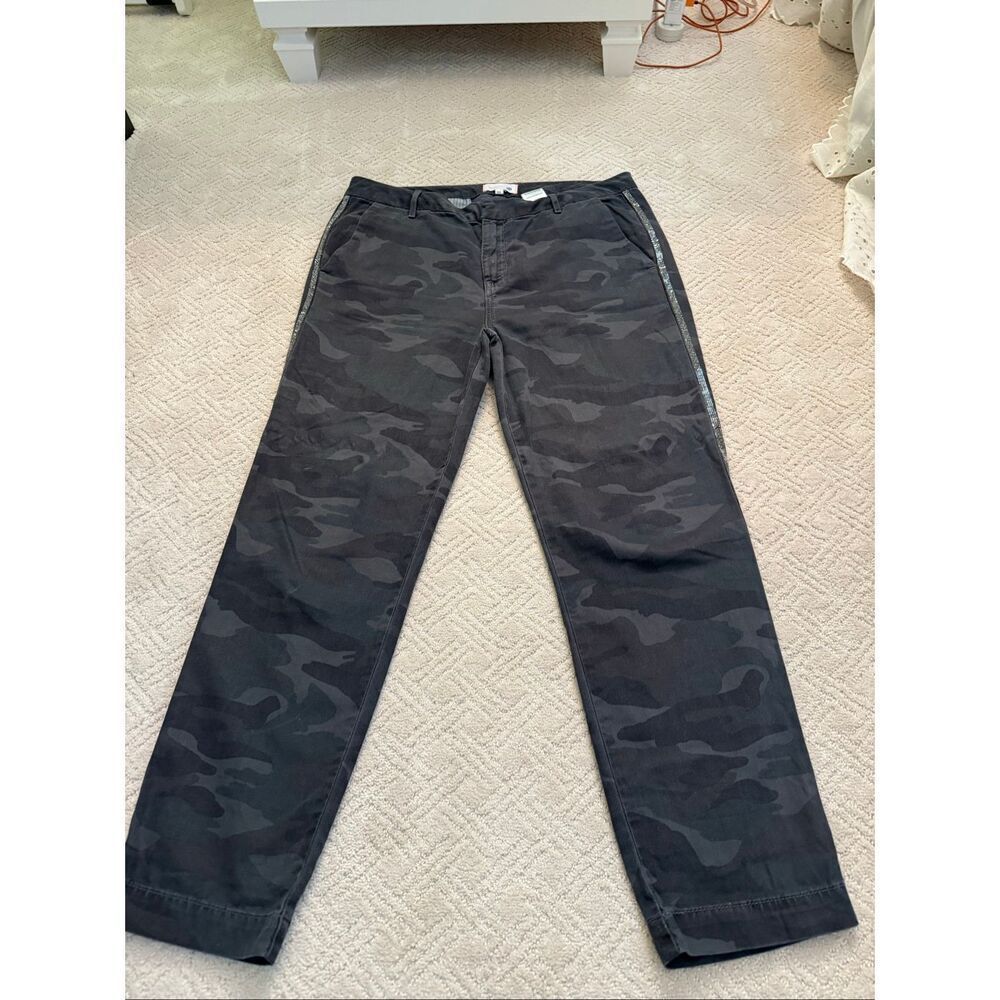 Sundry Camo Ankle Length Pants with Sparkles Down Both Legs